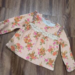 Charming Floral Long Sleeve Kids Top
